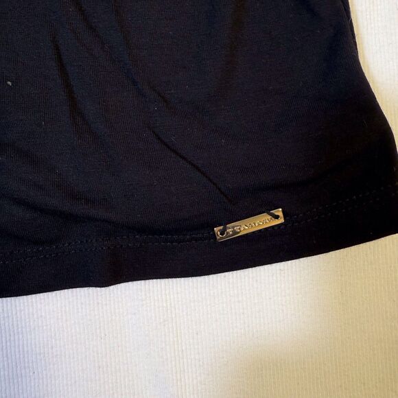 Tahari Women's Pleated Balloon Short Sleeve Blouse Shirt Black Size Small NWT - Picture 11 of 12